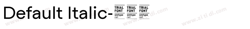 Default Italic字体转换